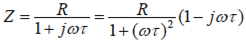 instead of specifying the capacitance as a parameter, the time constant, τ = RC, is used